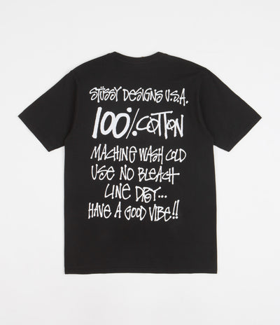 Stussy 100% Pigment Dyed T-Shirt - Black