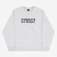 Stussy 3D Collegiate Applique Crewneck Sweatshirt - Ash Heather thumbnail