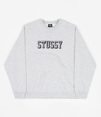 Stussy 3D Collegiate Applique Crewneck Sweatshirt - Ash Heather