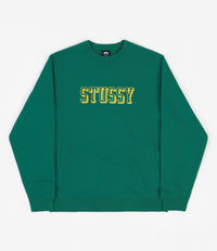 Stussy 3D Collegiate Applique Crewneck Sweatshirt - Dark Green