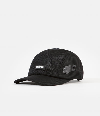 Stussy 4 Panel Runner Camp Cap - Black