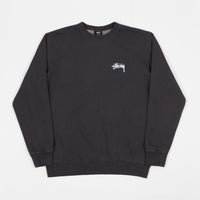 Stussy 8 Ball Pigment Dyed Crewneck Sweatshirt - Black thumbnail