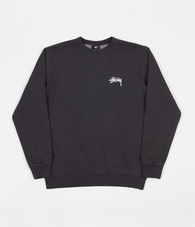 Stussy 8 Ball Pigment Dyed Crewneck Sweatshirt - Black