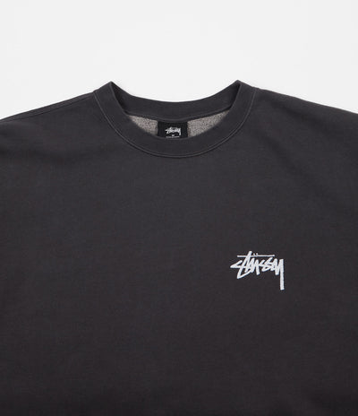 Stussy 8 Ball Pigment Dyed Crewneck Sweatshirt - Black