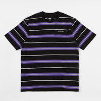 Stussy Alex Stripe T-Shirt - Black thumbnail