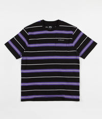 Stussy Alex Stripe T-Shirt - Black