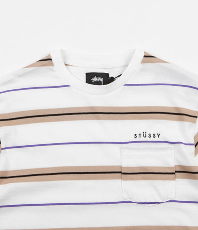 Stussy Alex Stripe T-Shirt - White