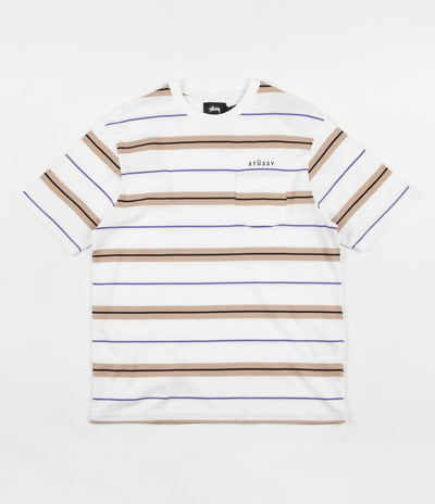 Stussy Alex Stripe T-Shirt - White