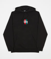 Stussy Bars Logo Applique Hoodie - Black