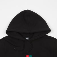 Stussy Bars Logo Applique Hoodie - Black thumbnail