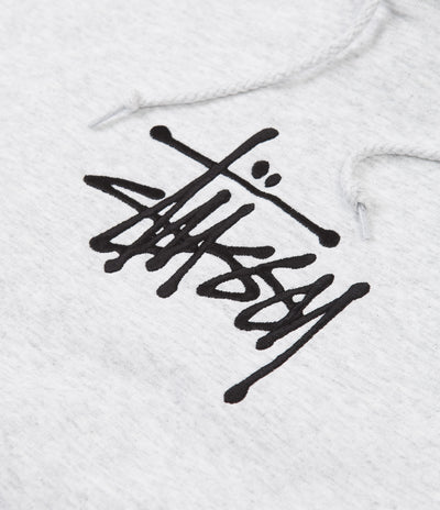 Stussy Basic Applique Hoodie - Ash Heather