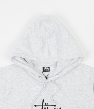 Stussy Basic Applique Hoodie - Ash Heather