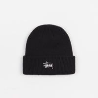 Stussy Basic Cuff Beanie - Black thumbnail