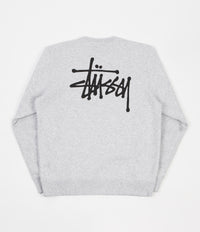 Stussy Basic Stussy Crewneck Sweatshirt - Ash Heather