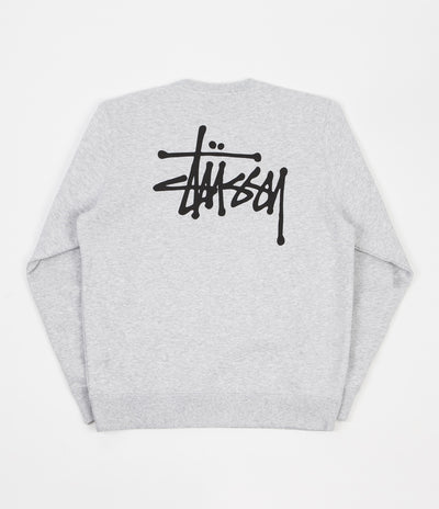 Stussy Basic Stussy Crewneck Sweatshirt - Ash Heather