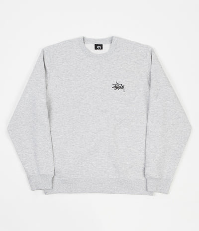 Stussy Basic Stussy Crewneck Sweatshirt - Ash Heather