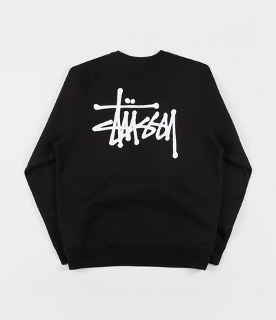 Stussy Basic Stussy Crewneck Sweatshirt - Black