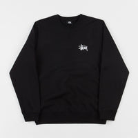 Stussy Basic Stussy Crewneck Sweatshirt - Black | Flatspot