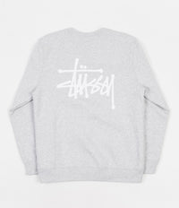 Stussy Basic Stussy Crewneck Sweatshirt - Grey Heather