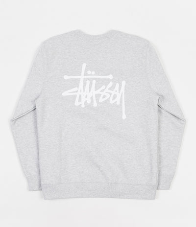 Stussy Basic Stussy Crewneck Sweatshirt - Grey Heather