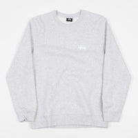 Stussy Basic Stussy Crewneck Sweatshirt - Grey Heather thumbnail