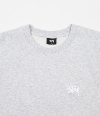 Stussy Basic Stussy Crewneck Sweatshirt - Grey Heather