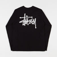 Stussy Basic Stussy Long Sleeve T-Shirt - Black thumbnail