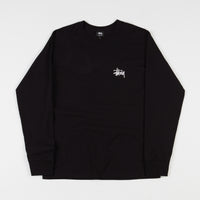 Stussy Basic Stussy Long Sleeve T-Shirt - Black thumbnail