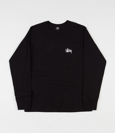 Stussy Basic Stussy Long Sleeve T-Shirt - Black