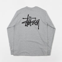 Stussy Basic Stussy Long Sleeve T-Shirt - Grey Heather thumbnail