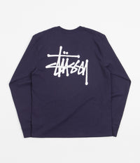 Stussy Basic Stussy Long Sleeve T-Shirt - Navy