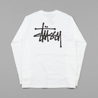 Stussy Basic Stussy Long Sleeve T-Shirt - White thumbnail