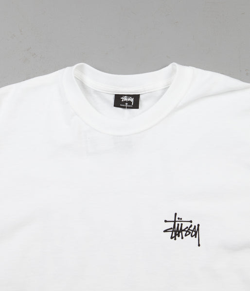 Stussy Basic Stussy Long Sleeve T-Shirt - White | Flatspot