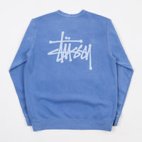 Stussy Basic Stussy Pigment Dyed Crewneck Sweatshirt - Blue thumbnail