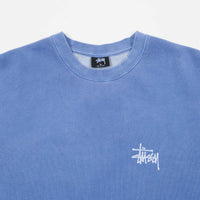 Stussy Basic Stussy Pigment Dyed Crewneck Sweatshirt - Blue thumbnail