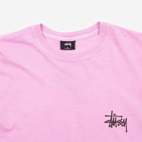 Stussy Basic Stussy Pigment Dyed Long Sleeve T-Shirt - Pink thumbnail