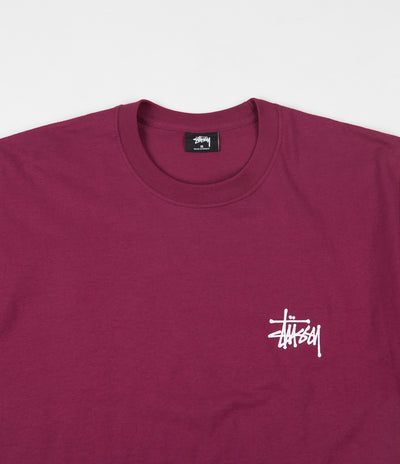 Stussy Basic Stussy T-Shirt - Wine