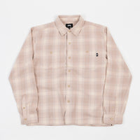 Stussy Beach Plaid Shirt - Dusty Rose thumbnail