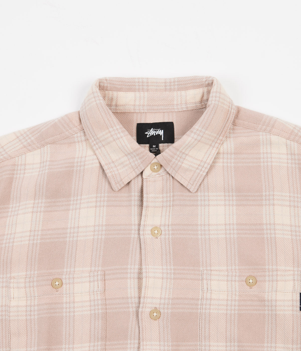 Stussy Beach Plaid Shirt - Dusty Rose | Flatspot