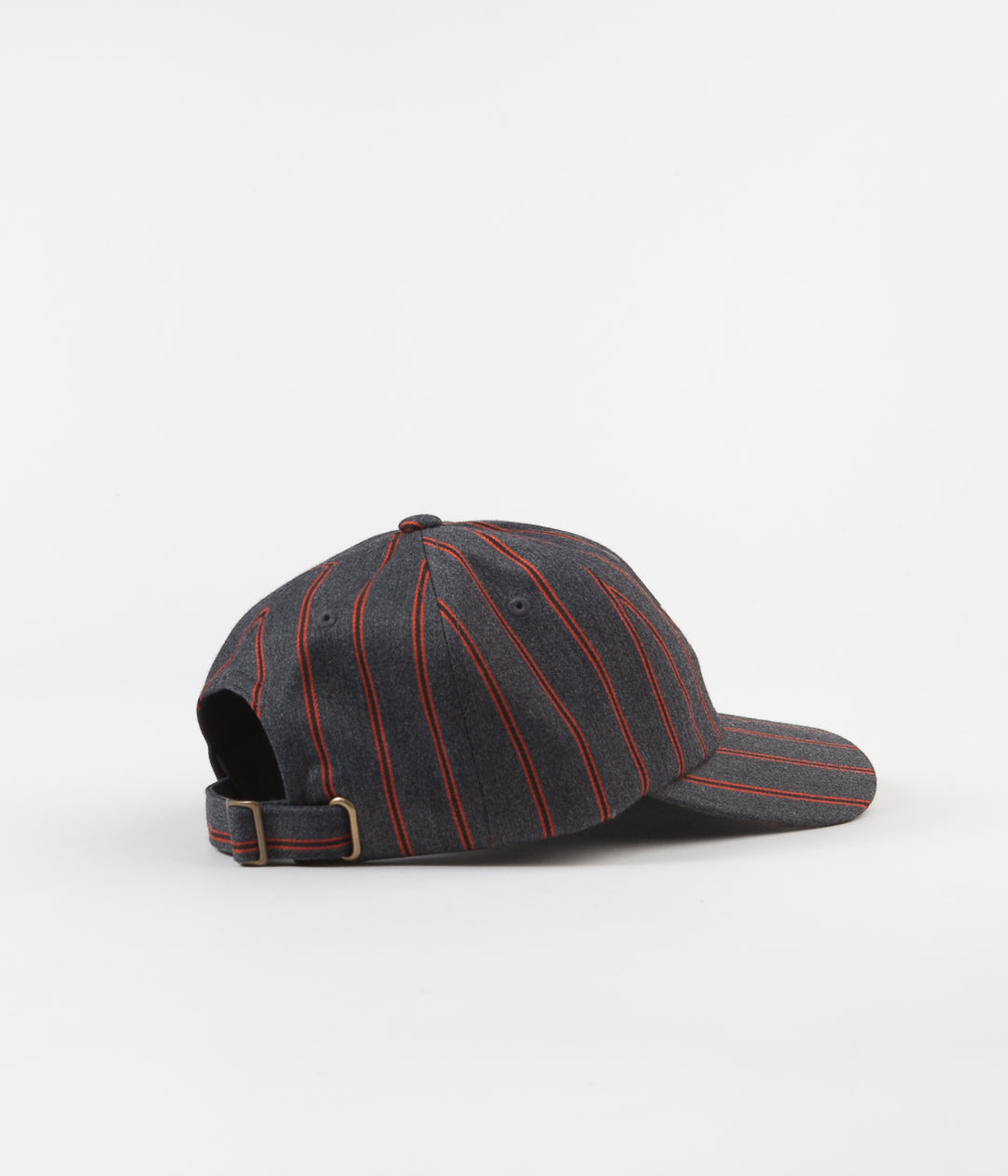 Stussy Big Logo Striped Low Pro Cap - Charcoal | Flatspot