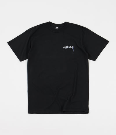 Stussy Bloom Pigment Dyed T-Shirt - Black