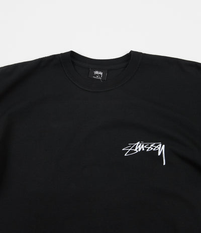 Stussy Bloom Pigment Dyed T-Shirt - Black