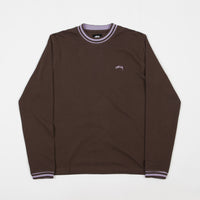 Stussy Brody Long Sleeve T-Shirt - Brown thumbnail