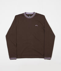 Stussy Brody Long Sleeve T-Shirt - Brown