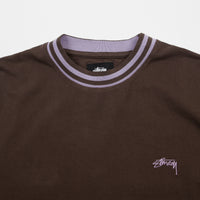 Stussy Brody Long Sleeve T-Shirt - Brown thumbnail