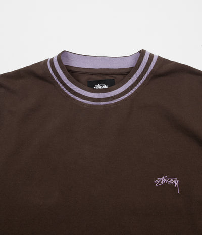 Stussy Brody Long Sleeve T-Shirt - Brown