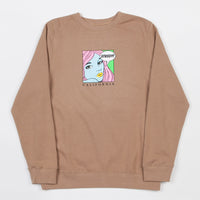 Stussy Cali Girl Crewneck Sweatshirt - Light Brown thumbnail