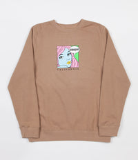 Stussy Cali Girl Crewneck Sweatshirt - Light Brown