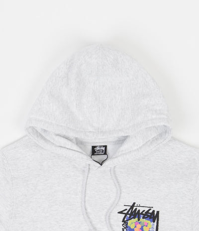 Stussy Camellias Hoodie - Ash Heather