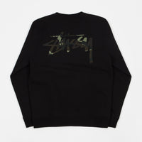 Stussy Camo Stock Crewneck Sweatshirt - Black thumbnail